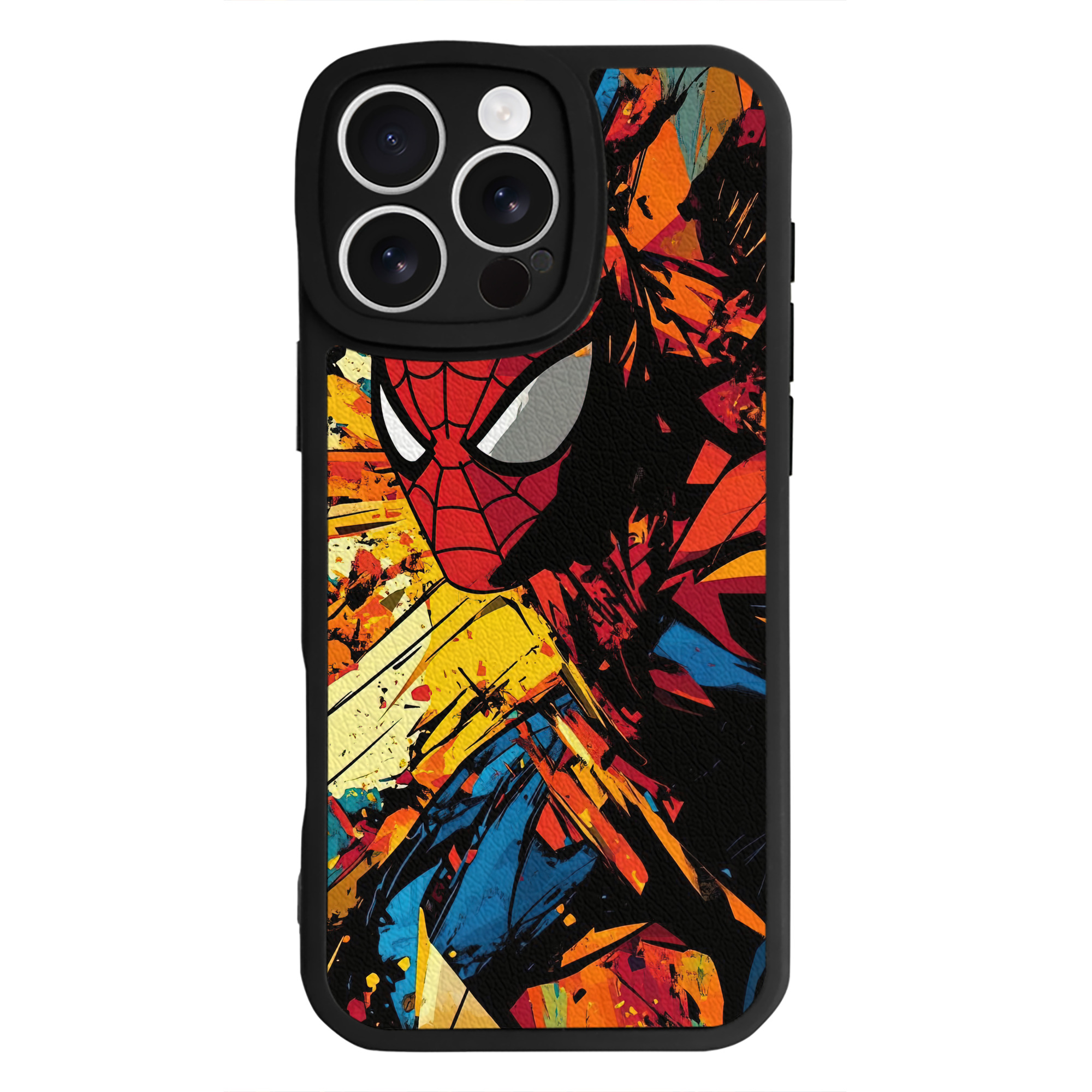 Spider Man スパイダーマン 【iPhone 16シリーズ対応】シリコンスマホケース（レザー調） 材質：シリコン